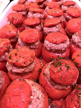 Tomate farcie et coulis de tomate (part)