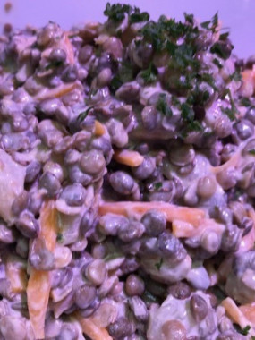 Salade de lentilles au filet de canard et agrumes