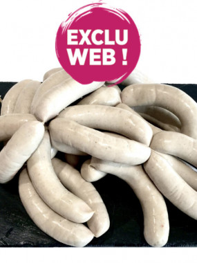 SAUCISSE BLANCHE cuite PAR 3 KG promo 39.90 €